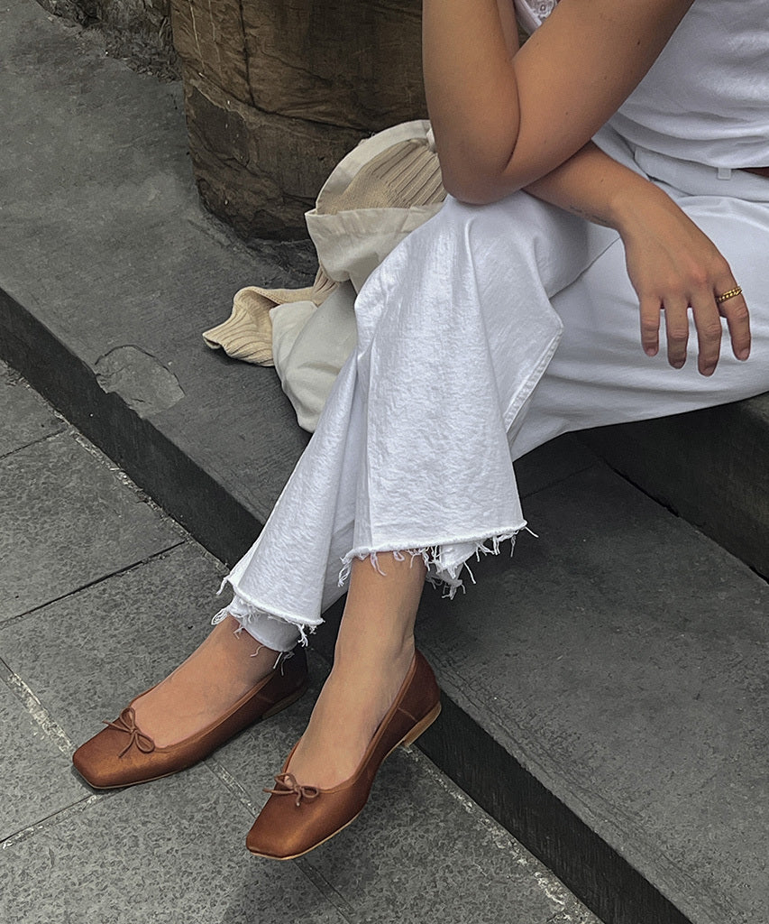 ANISA Ballet Flats Copper Metallic Suede | Dolce Vita Women