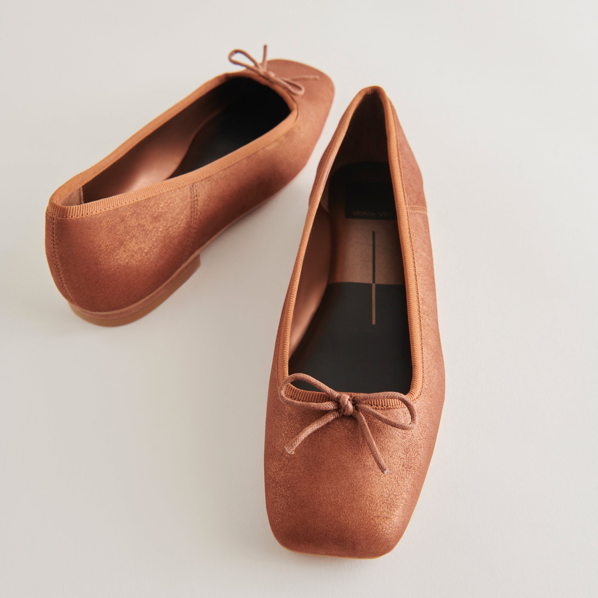 ANISA Ballet Flats Copper Metallic Suede | Dolce Vita Women