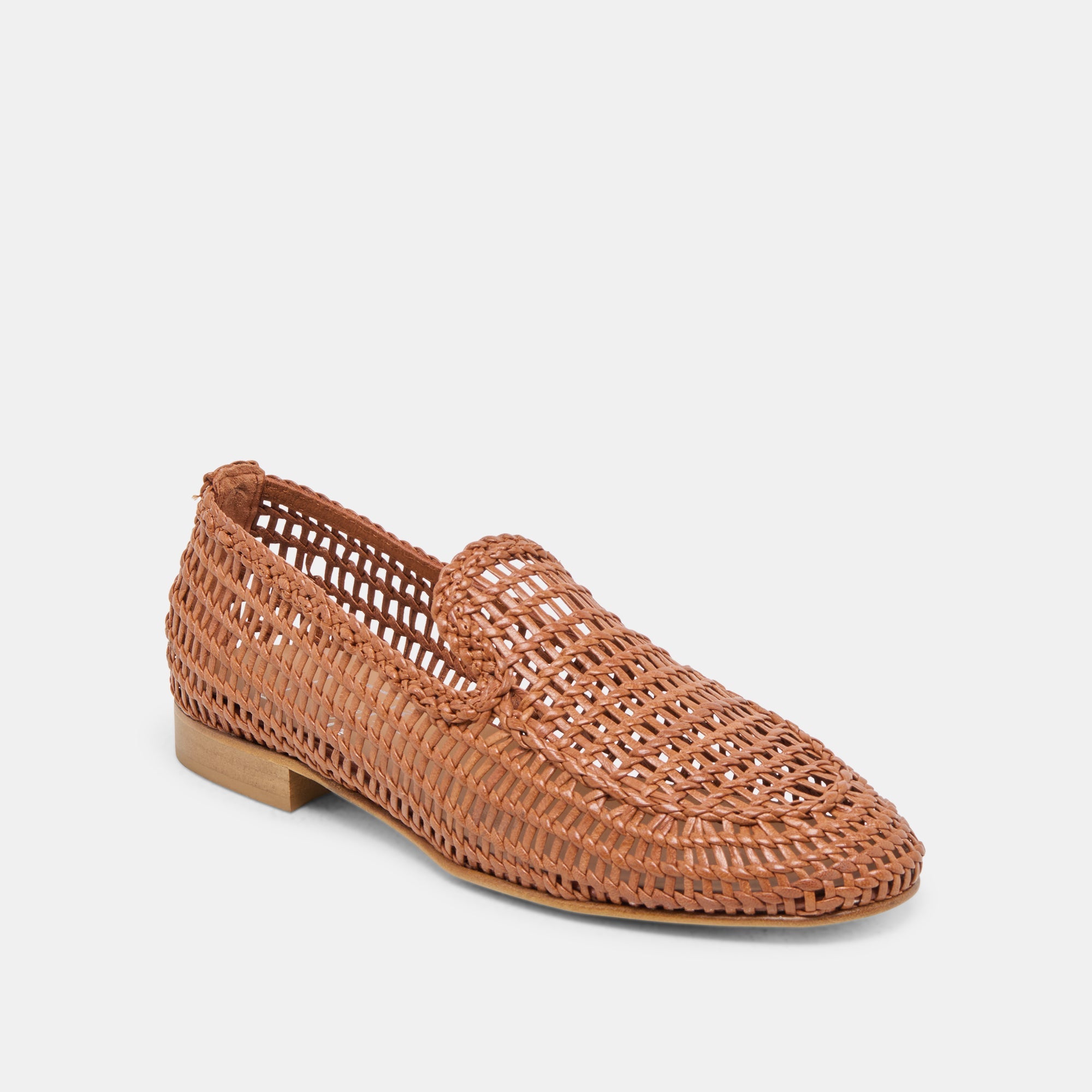 Armond Cognac Woven Leather Flats | Women Dolce Vita