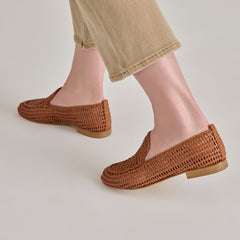 Armond Cognac Woven Leather Flats | Women Dolce Vita