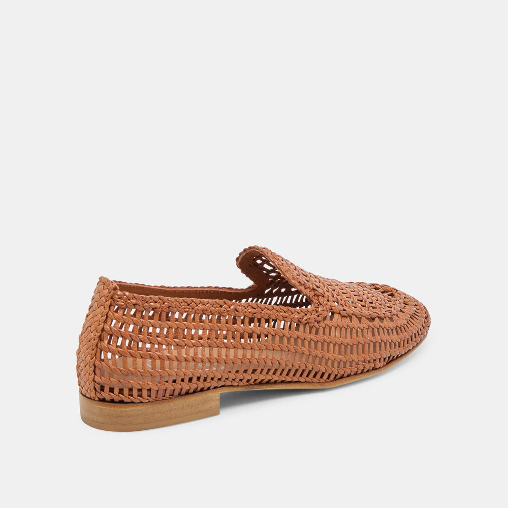 Armond Cognac Woven Leather Flats | Women Dolce Vita