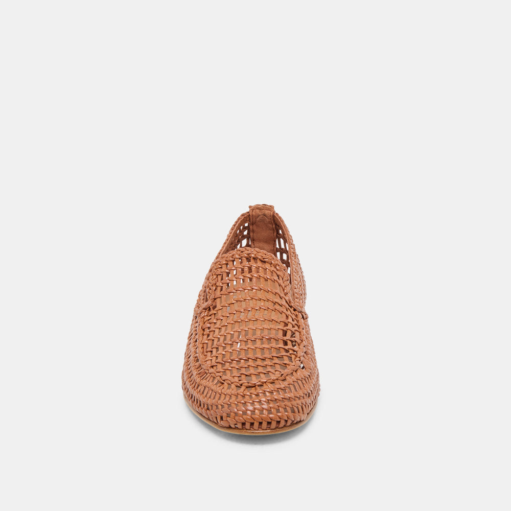 Armond Cognac Woven Leather Flats | Women Dolce Vita