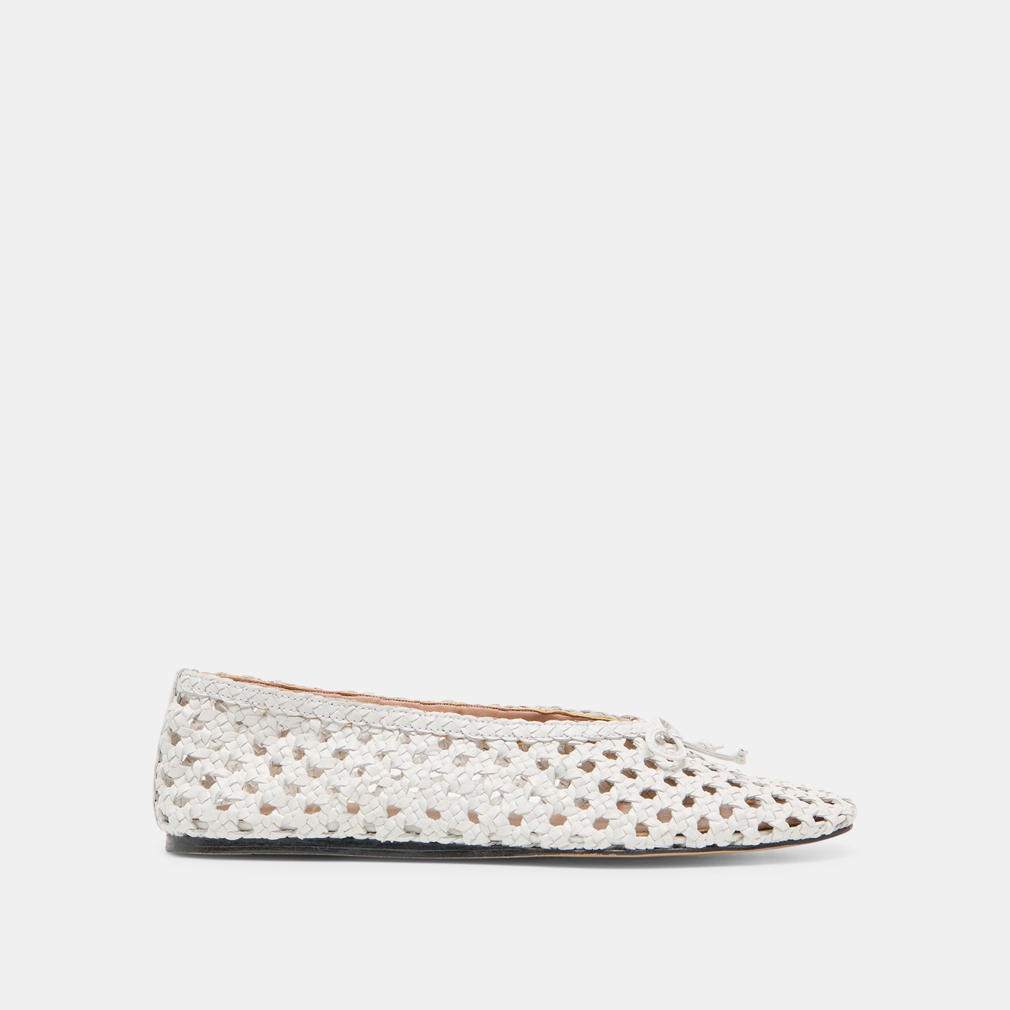 Edda Bone Woven Leather Ballet Flats | Dolce Vita Women