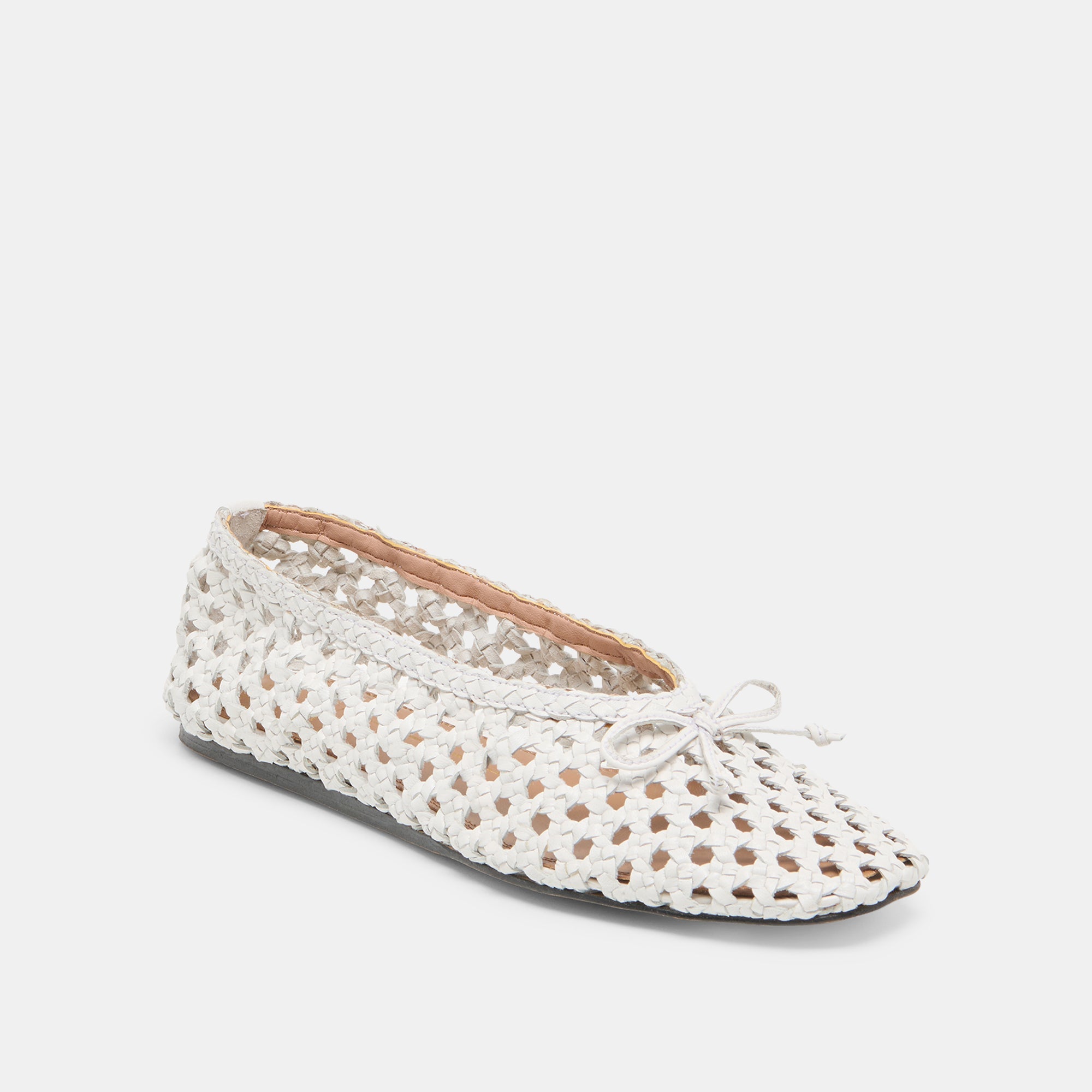 Edda Bone Woven Leather Ballet Flats | Dolce Vita Women