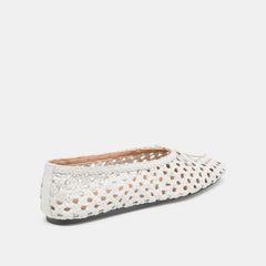 Edda Bone Woven Leather Ballet Flats | Dolce Vita Women