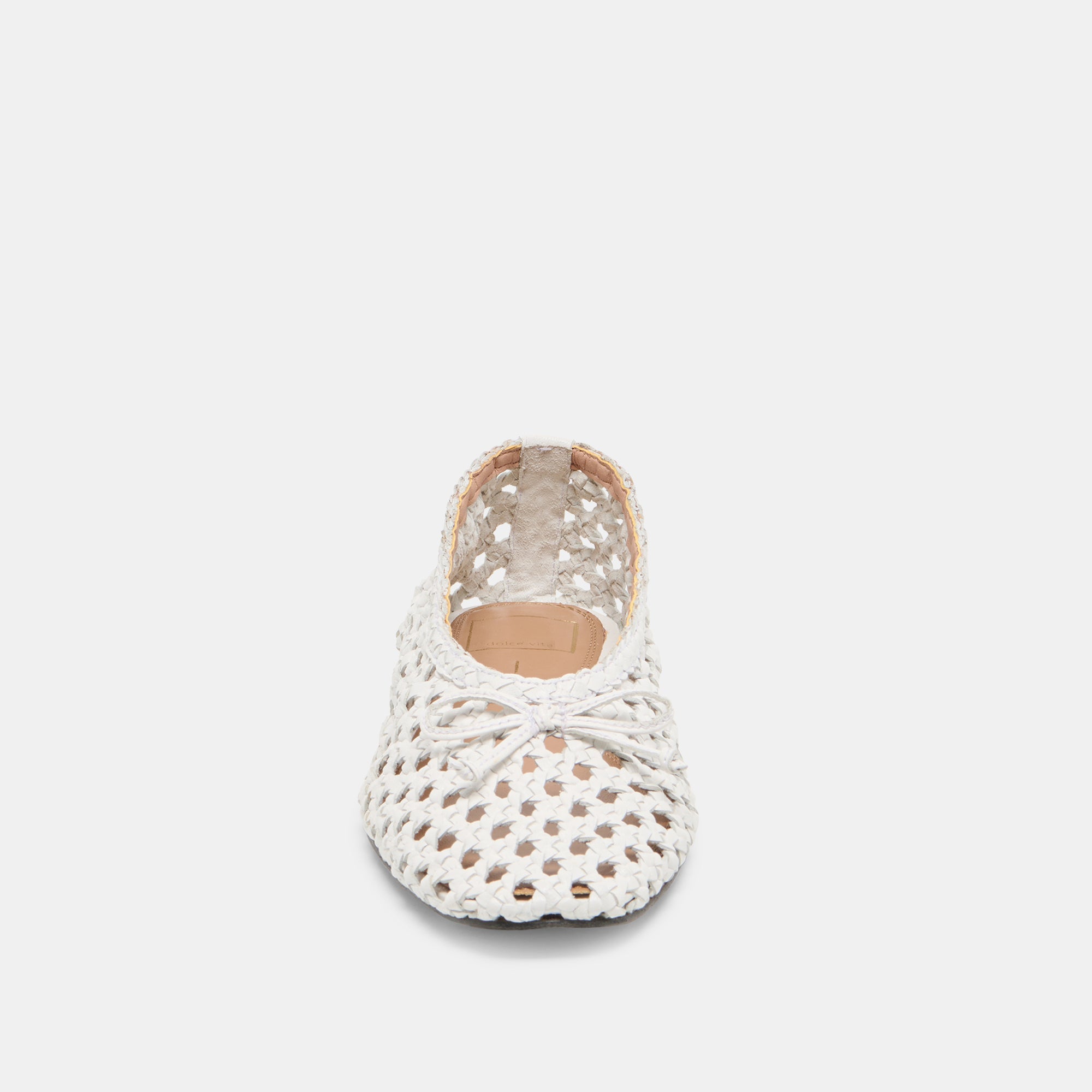 Edda Bone Woven Leather Ballet Flats | Dolce Vita Women