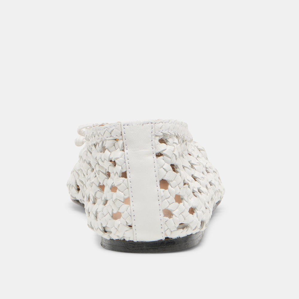 Edda Bone Woven Leather Ballet Flats | Dolce Vita Women