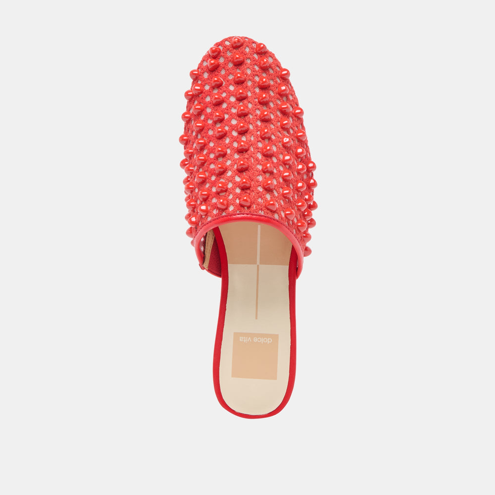 Rova Bead Chili Beaded Mesh Flats | Women Dolce Vita