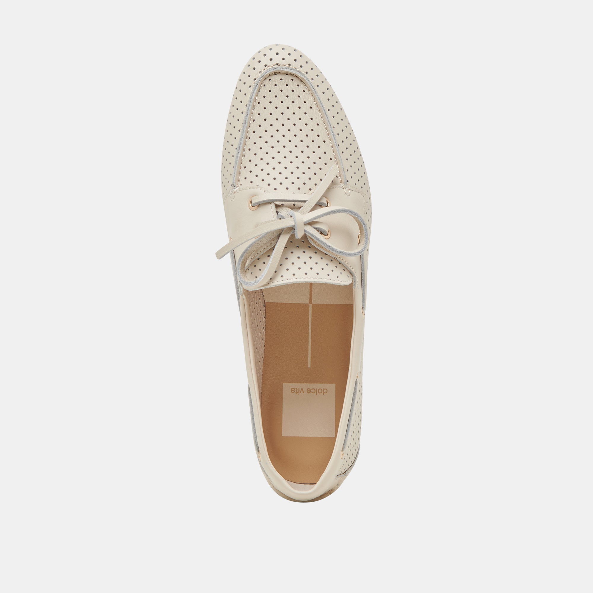 LAKIN LOAFERS IVORY PERFORATED LEATHER | Dolce Vita Women