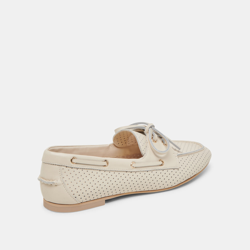 LAKIN LOAFERS IVORY PERFORATED LEATHER | Dolce Vita Women