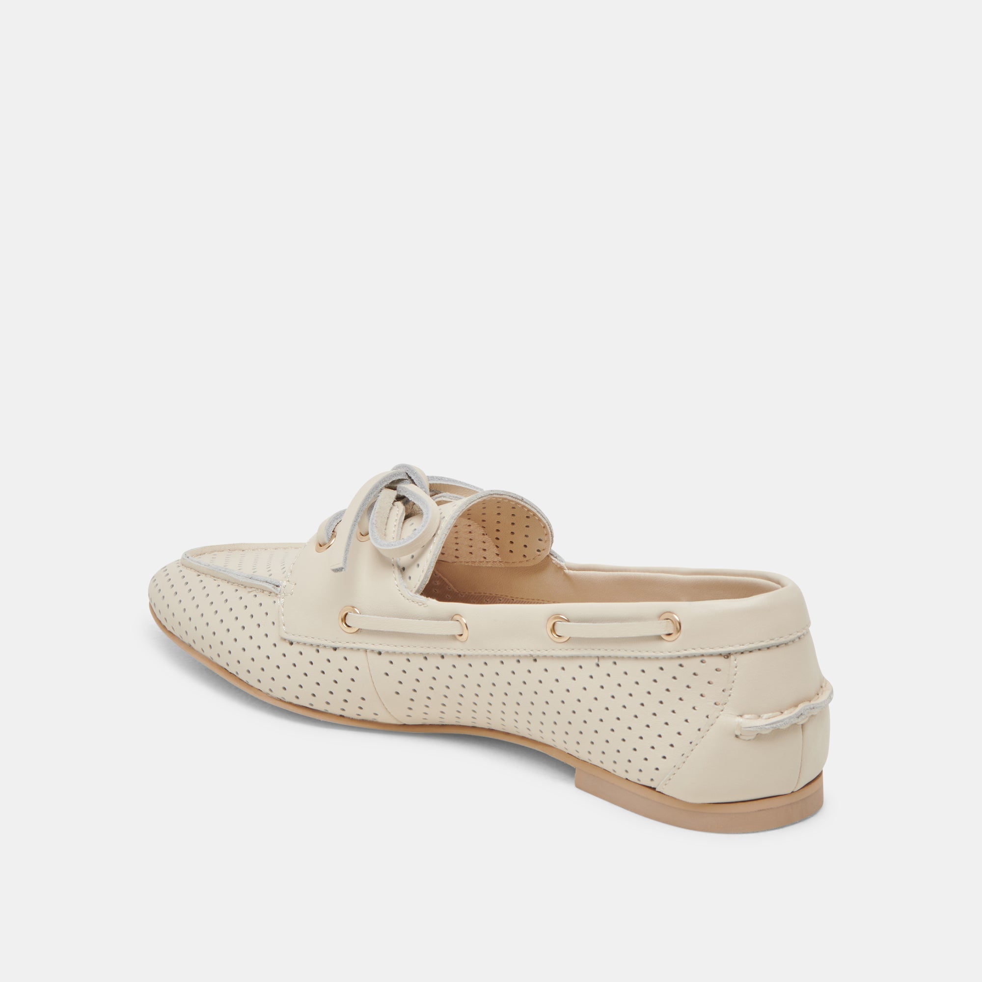 LAKIN LOAFERS IVORY PERFORATED LEATHER | Dolce Vita Women