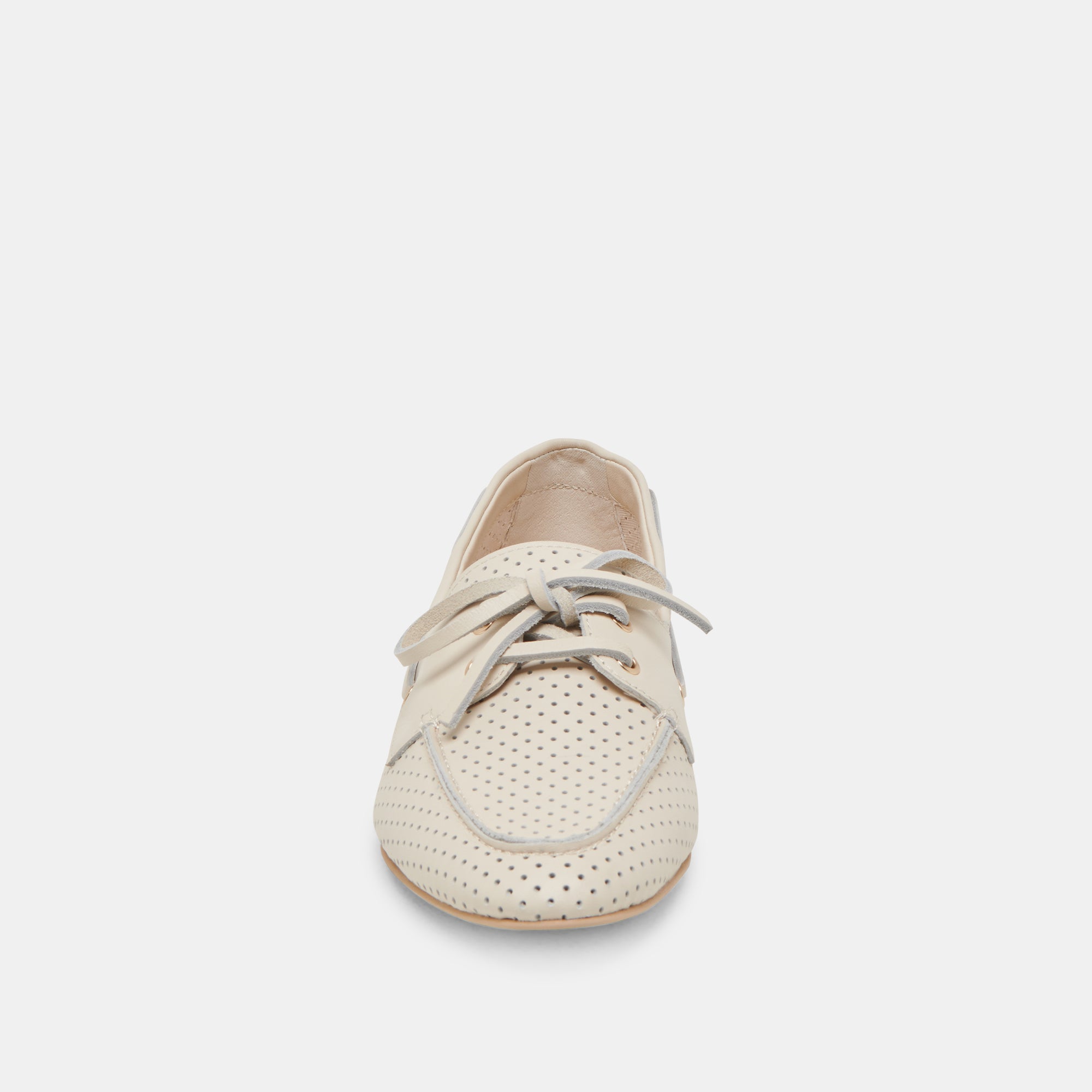 LAKIN LOAFERS IVORY PERFORATED LEATHER | Dolce Vita Women