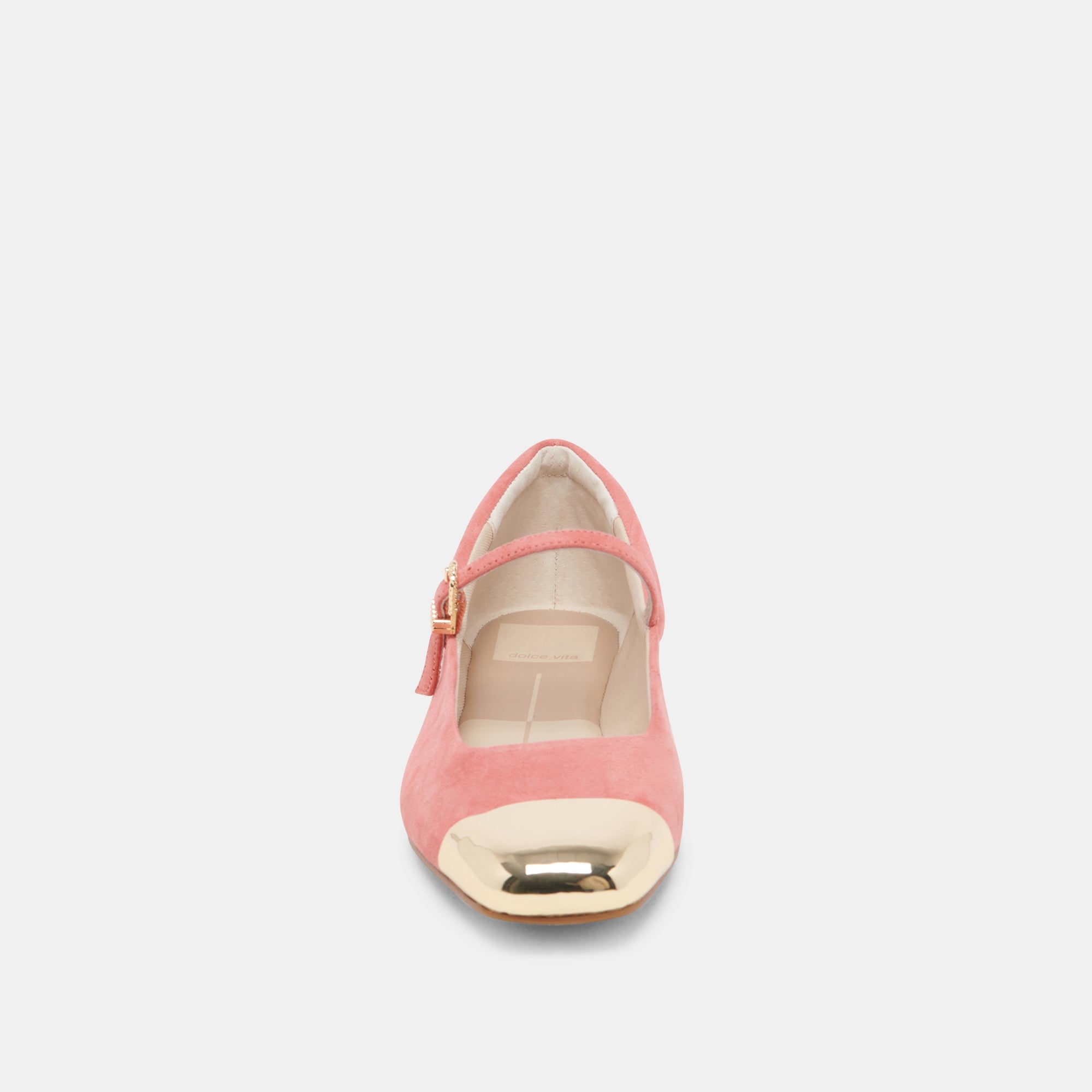 REYES TOE CAP BALLET FLATS CORAL SUEDE | Women Dolce Vita