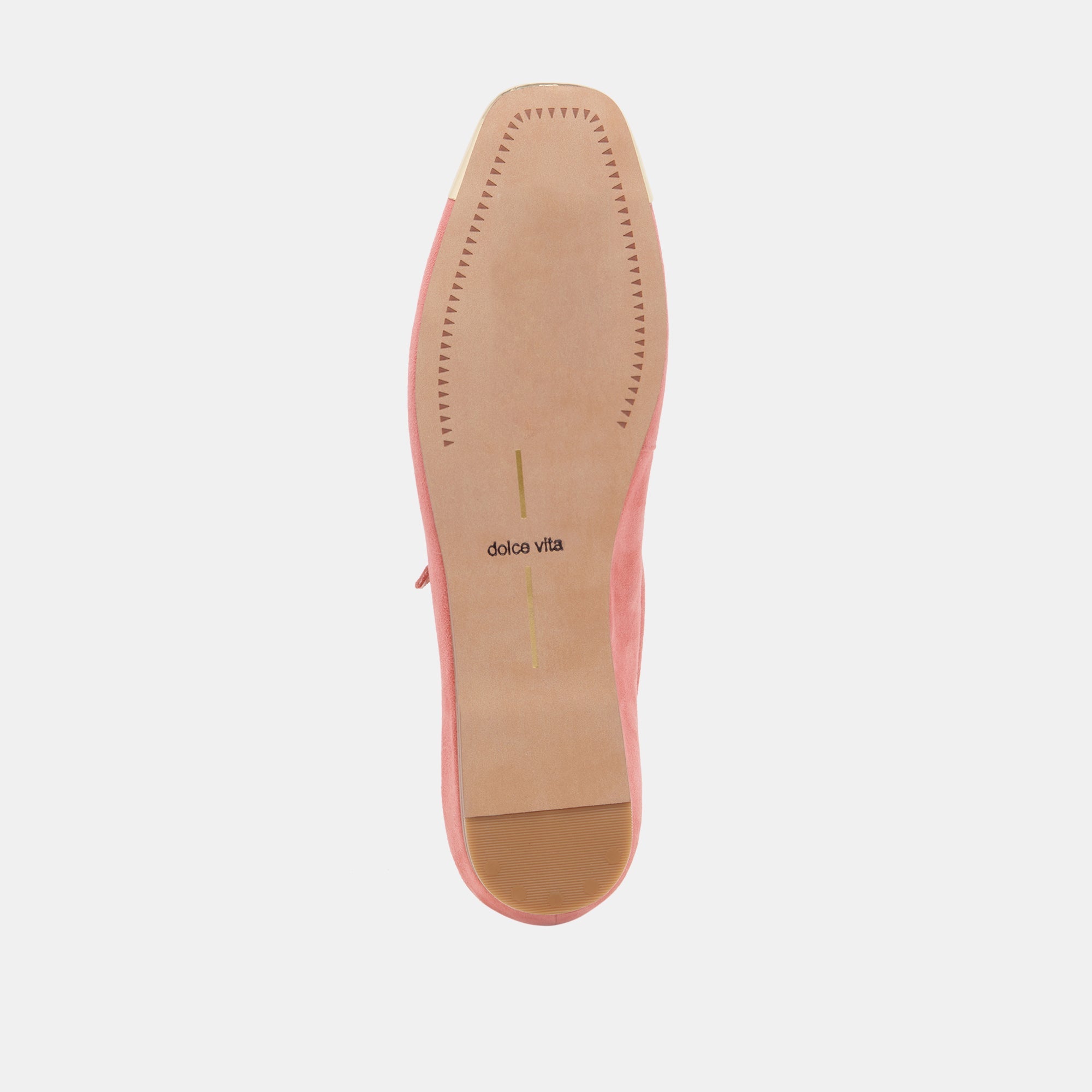 REYES TOE CAP BALLET FLATS CORAL SUEDE | Women Dolce Vita