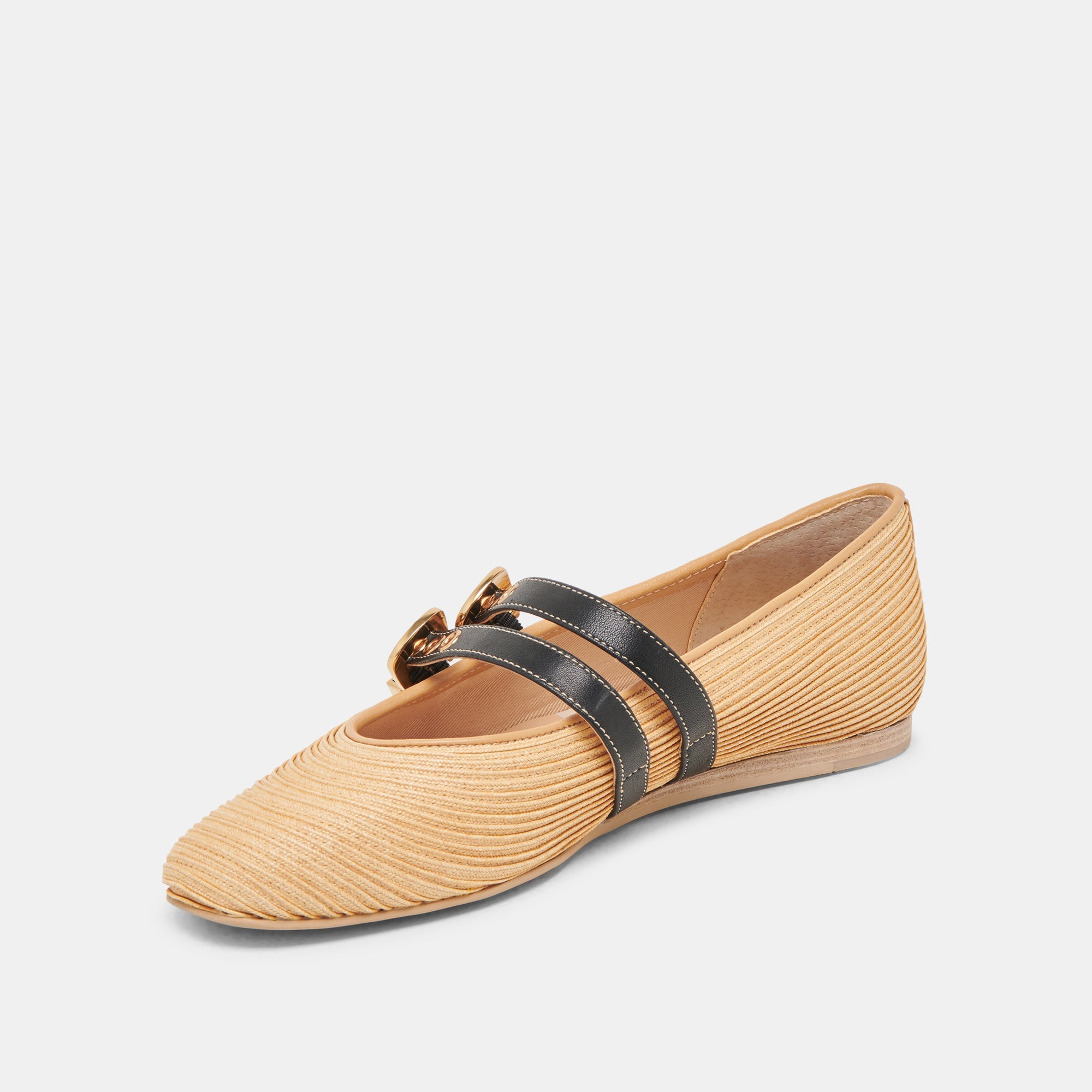 BAYLEE WIDE BALLET FLATS NATURAL RAFFIA | Dolce Vita Women