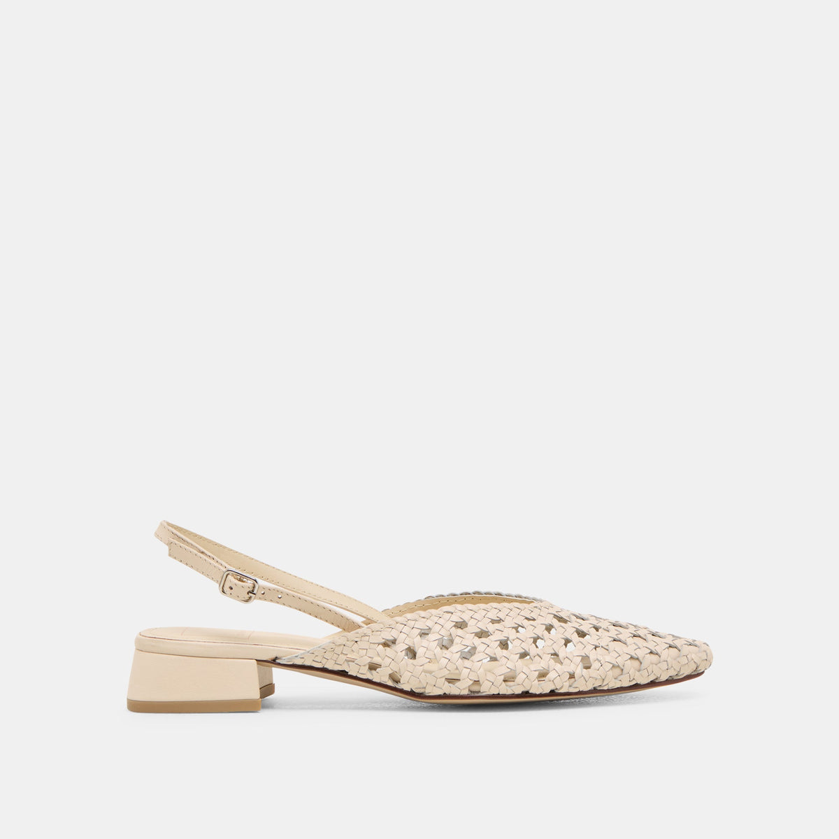 Birdie Off White Woven Leather Flats | Women Dolce Vita
