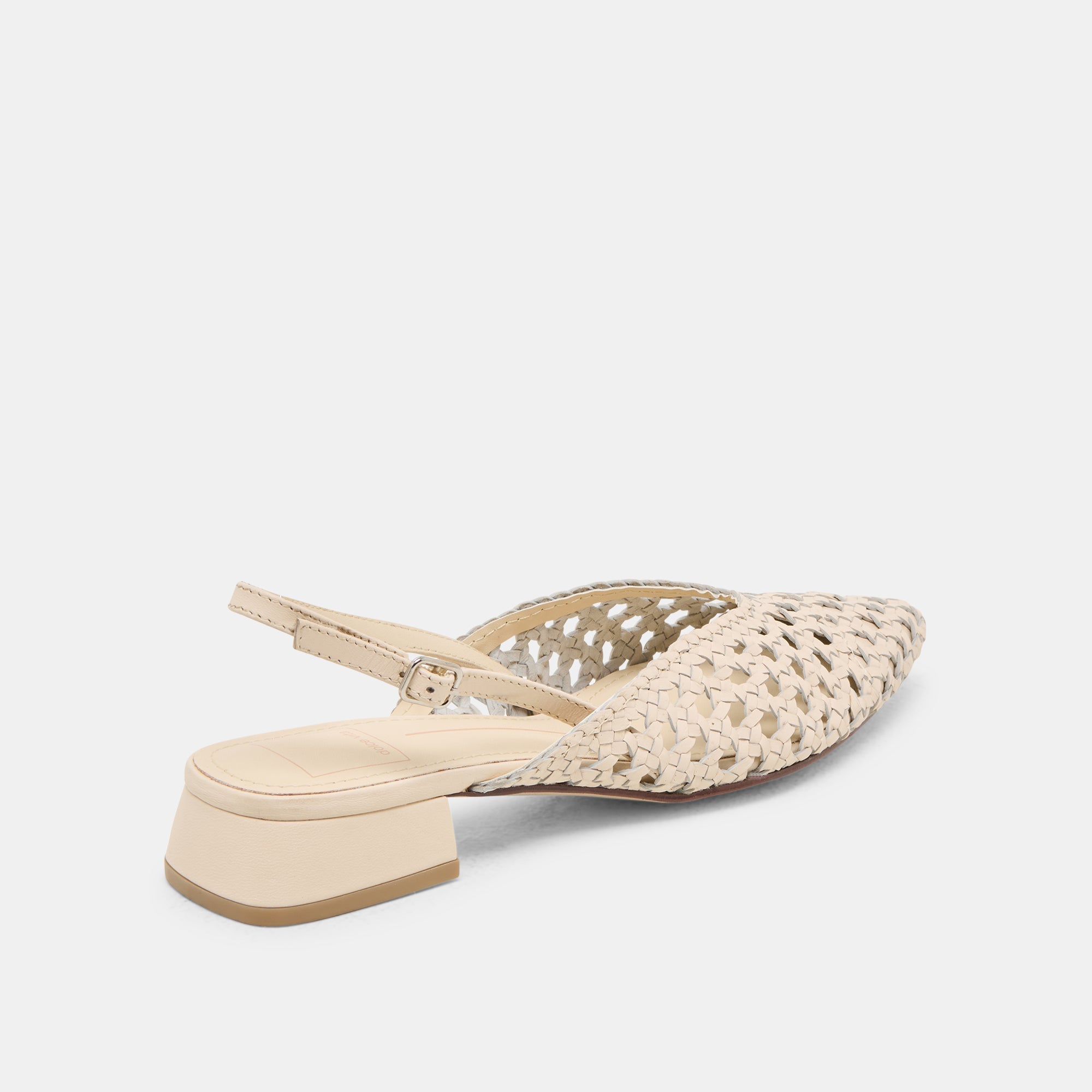 Birdie Off White Woven Leather Flats | Women Dolce Vita