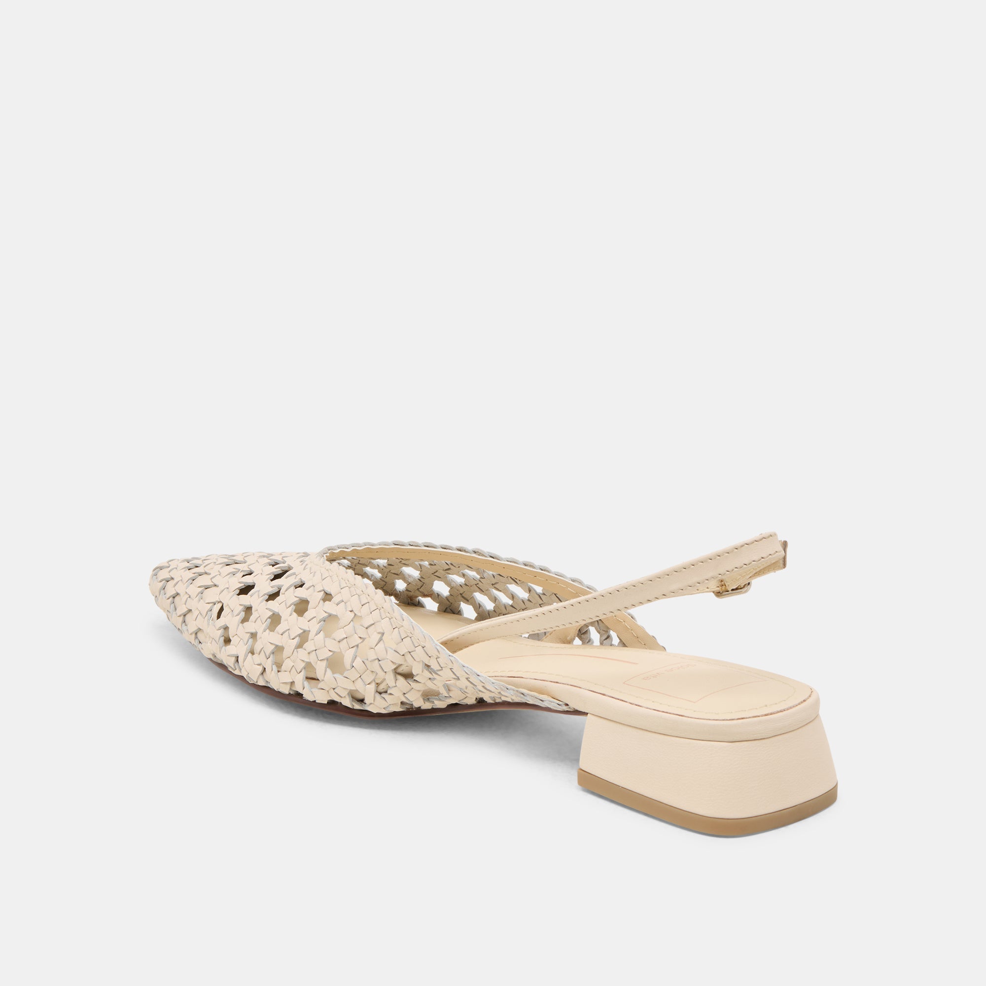 Birdie Off White Woven Leather Flats | Women Dolce Vita