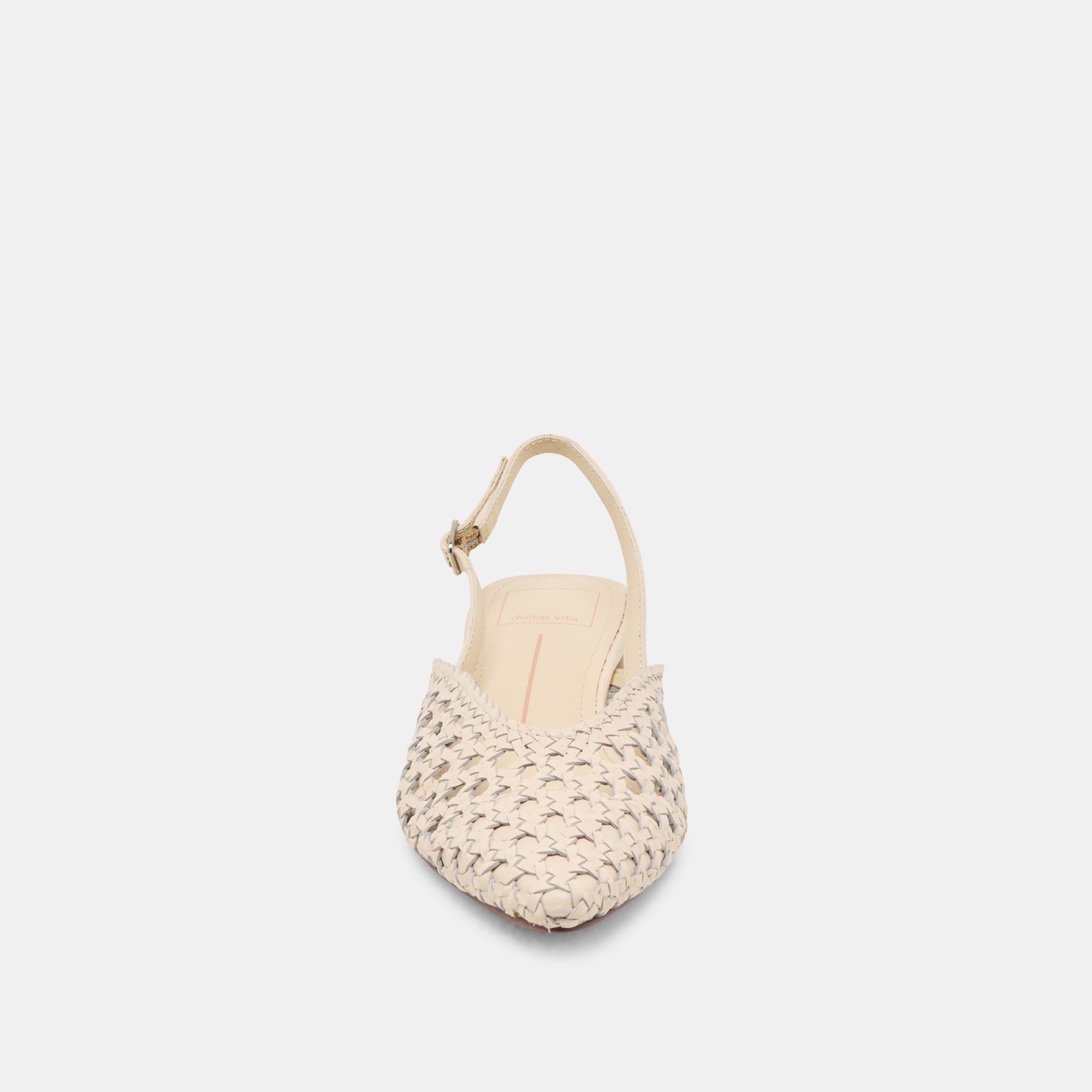 Birdie Off White Woven Leather Flats | Women Dolce Vita