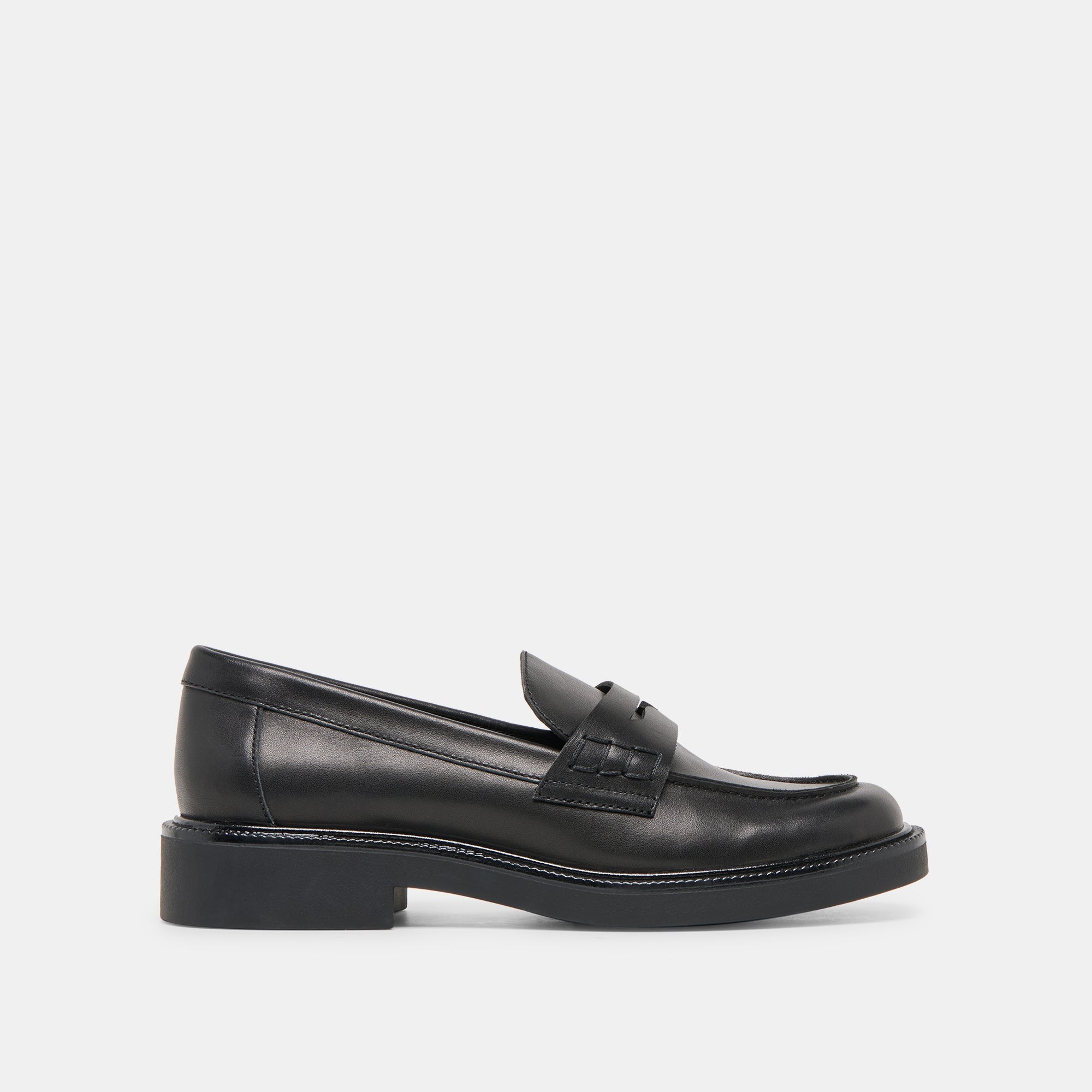 Tiggy Black Leather Loafers | Women Dolce Vita