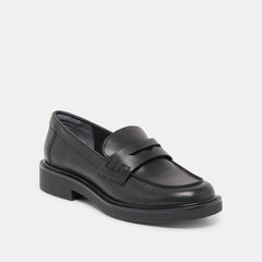 Tiggy Black Leather Loafers | Women Dolce Vita