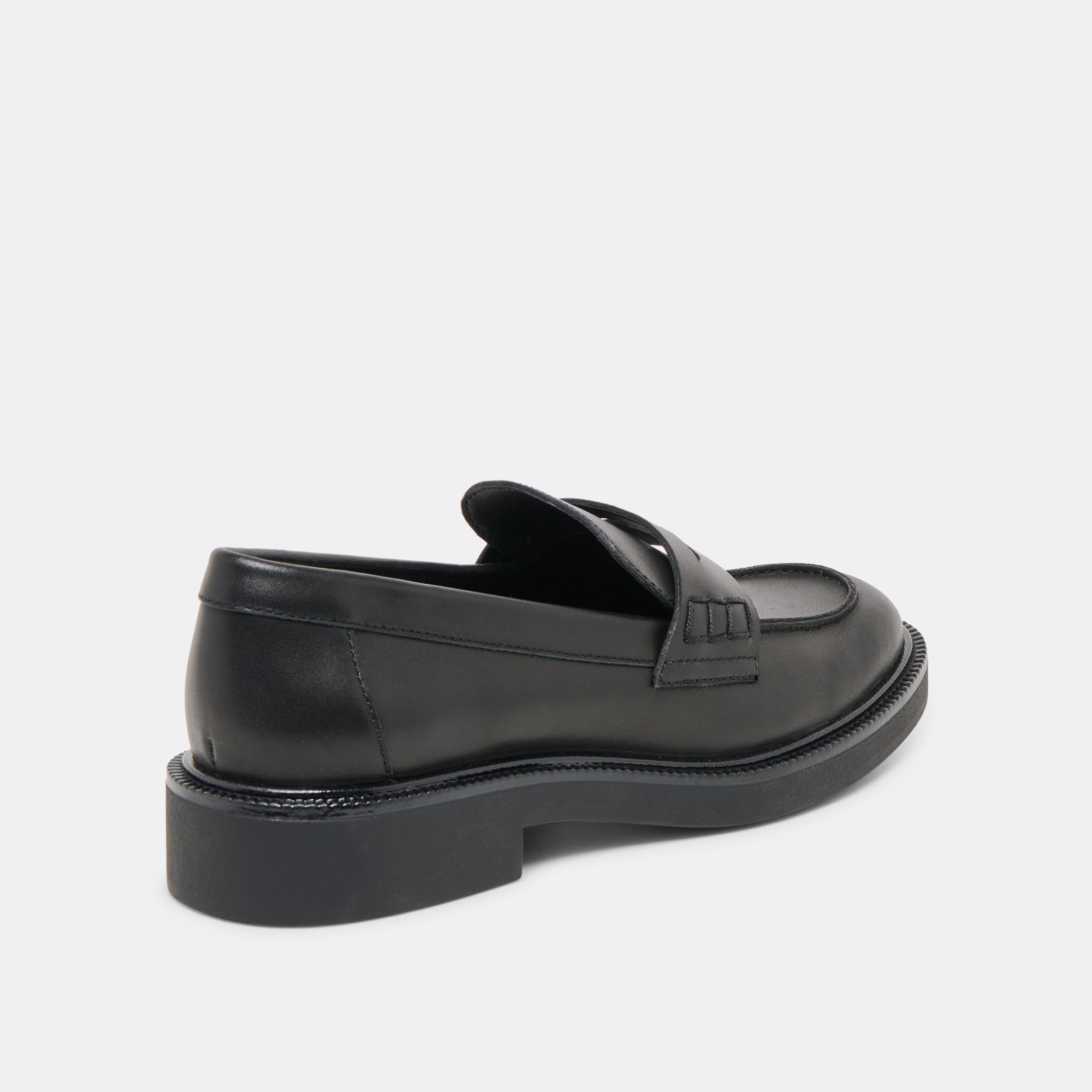 Tiggy Black Leather Loafers | Women Dolce Vita