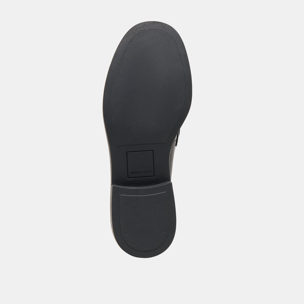 Tiggy Black Leather Loafers | Women Dolce Vita