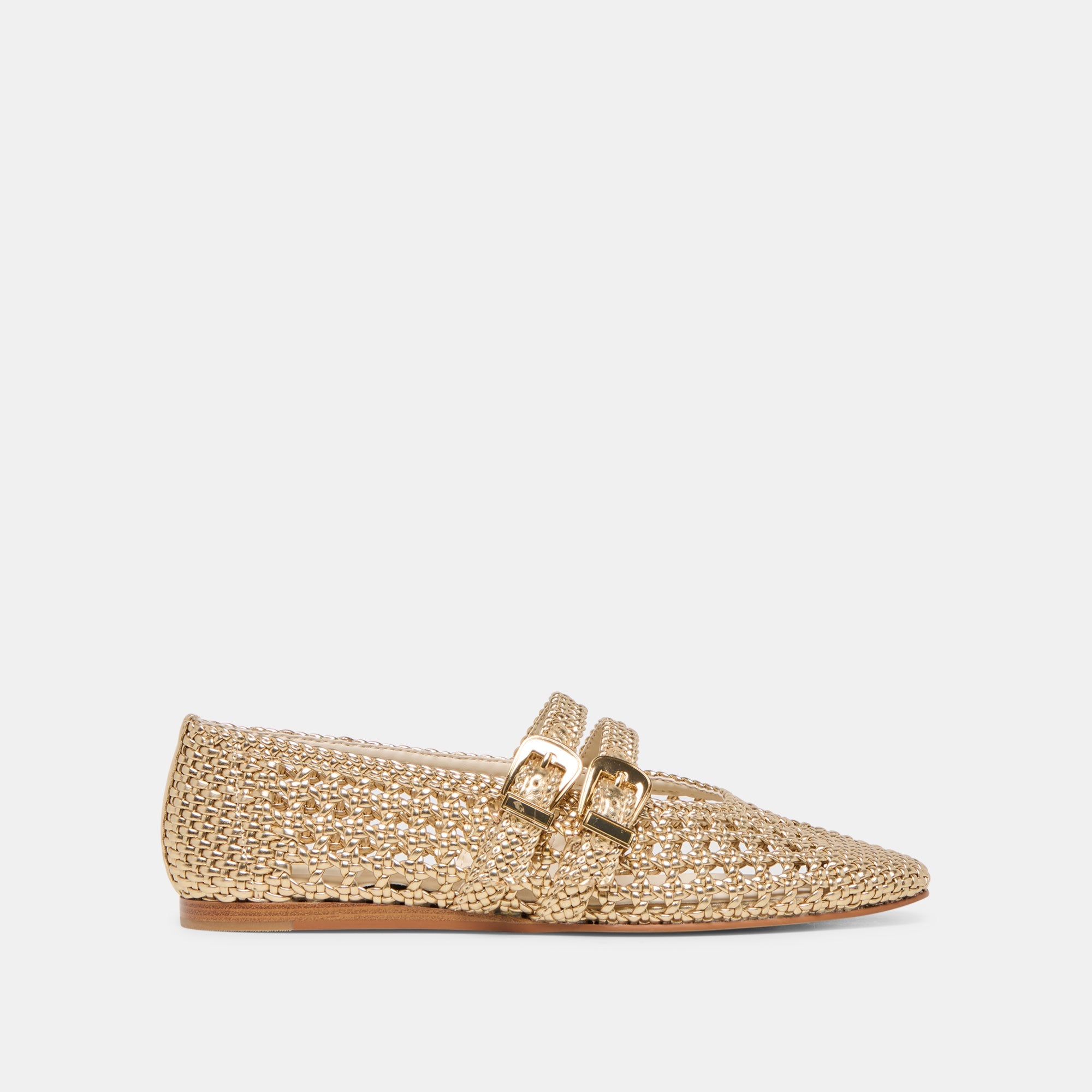Baylee Gold Woven Stella Ballet Flats | Dolce Vita Women