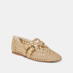 Baylee Gold Woven Stella Ballet Flats | Dolce Vita Women