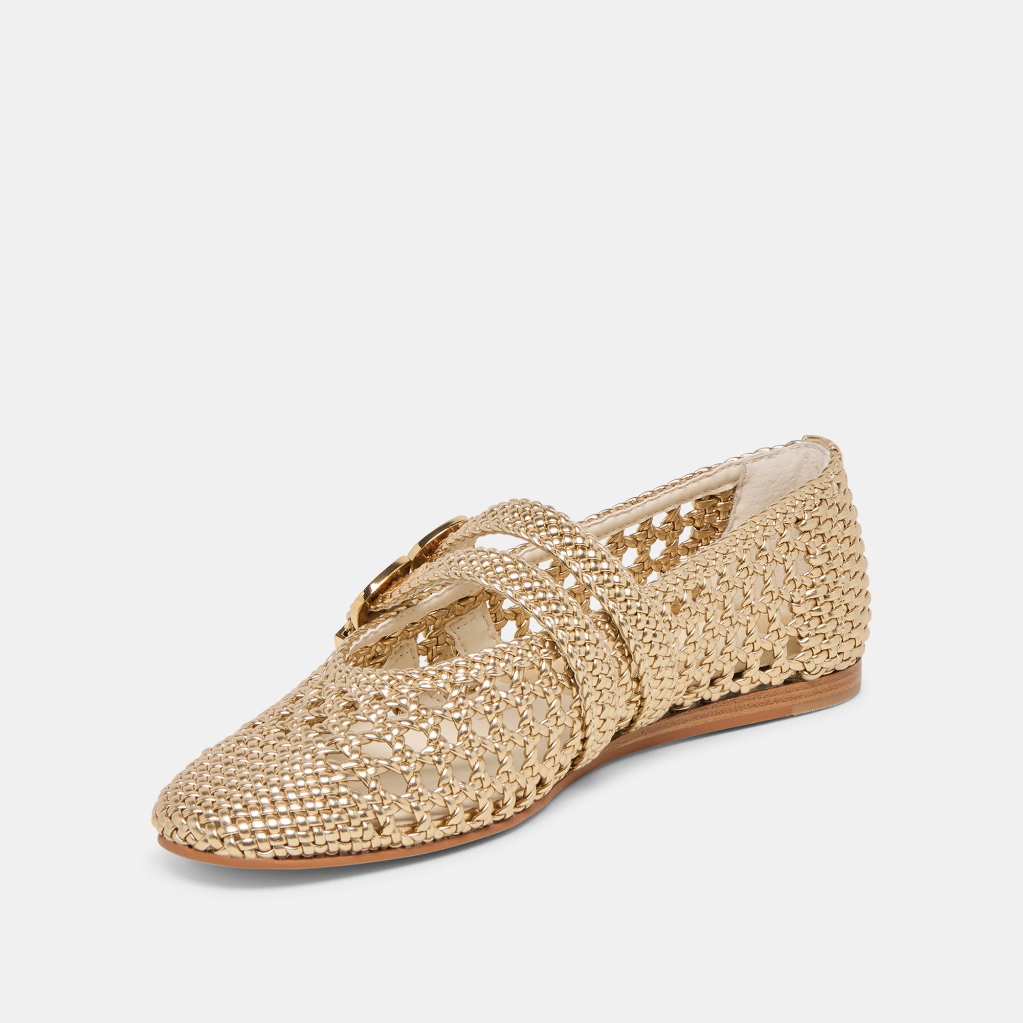 Baylee Gold Woven Stella Ballet Flats | Dolce Vita Women