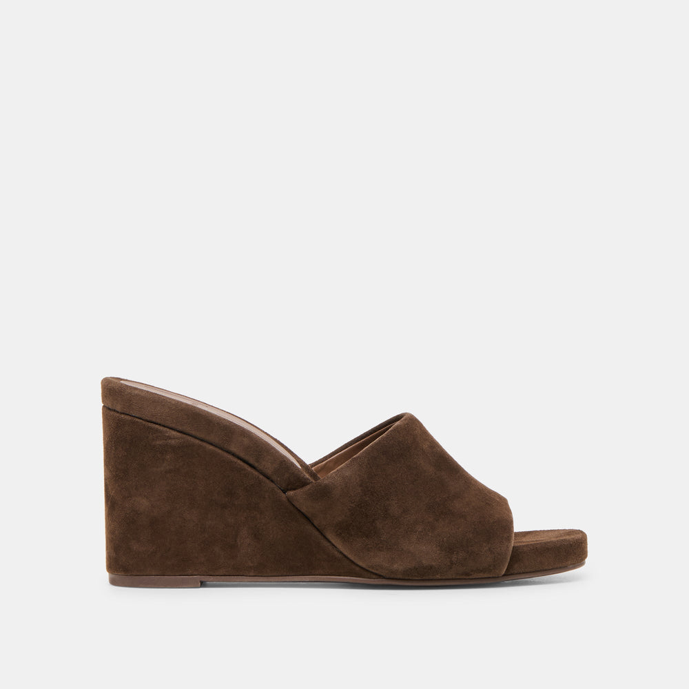 Holta Dk Brown Suede Wedges | Dolce Vita Women