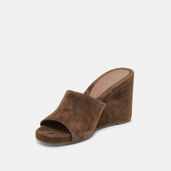 Holta Dk Brown Suede Wedges | Dolce Vita Women