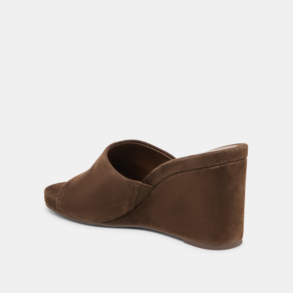 Holta Dk Brown Suede Wedges | Dolce Vita Women