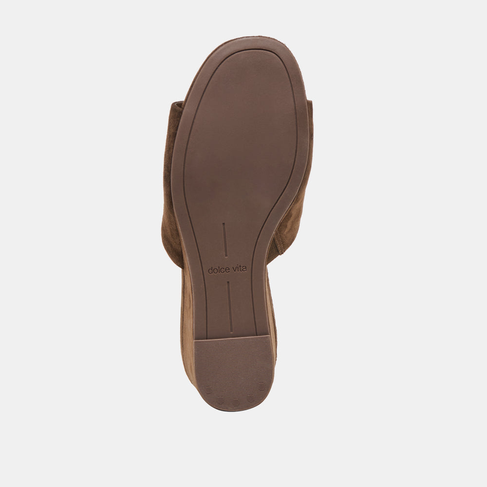 Holta Dk Brown Suede Wedges | Dolce Vita Women