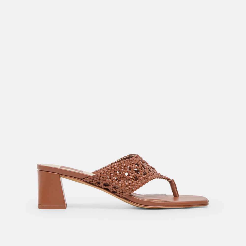 Barlo Cognac Woven Stella Heels | Women Dolce Vita