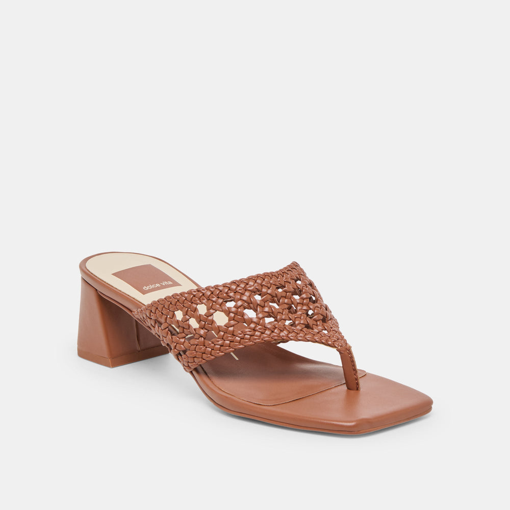 Barlo Cognac Woven Stella Heels | Women Dolce Vita