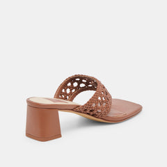 Barlo Cognac Woven Stella Heels | Women Dolce Vita