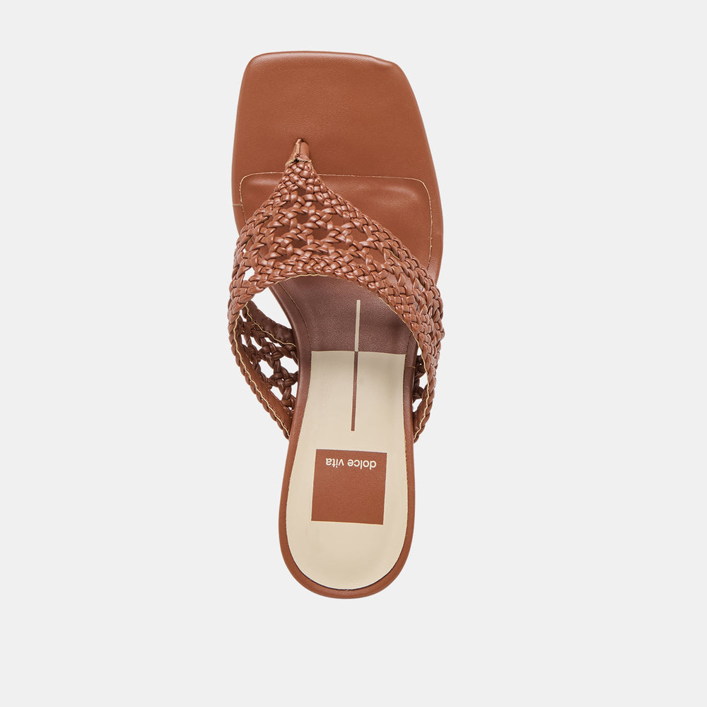 Barlo Cognac Woven Stella Heels | Women Dolce Vita