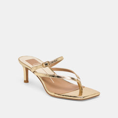 Biaga Gold Distressed Leather Heels | Dolce Vita Women