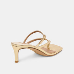 Biaga Gold Distressed Leather Heels | Dolce Vita Women