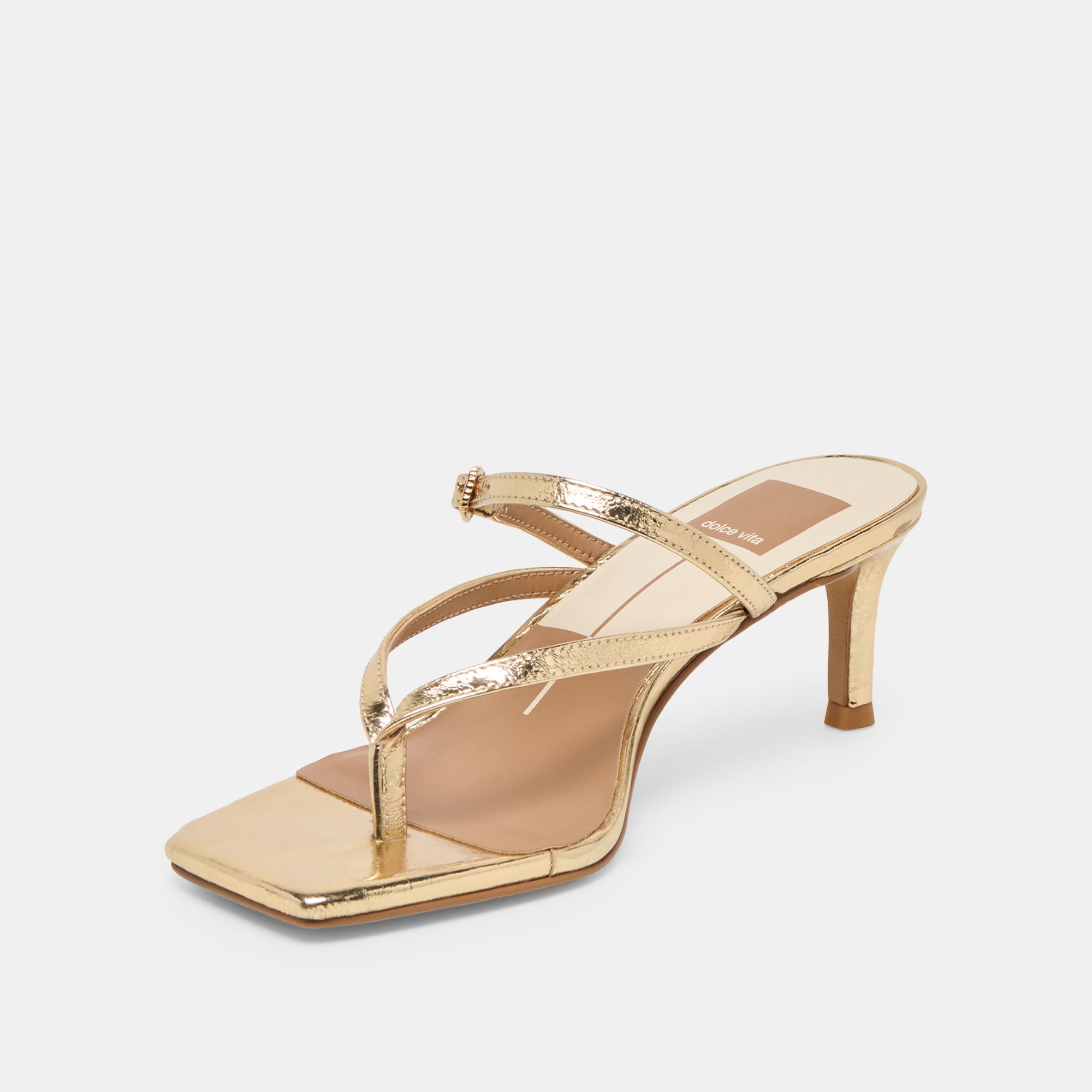 Biaga Gold Distressed Leather Heels | Dolce Vita Women