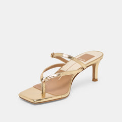 Biaga Gold Distressed Leather Heels | Dolce Vita Women