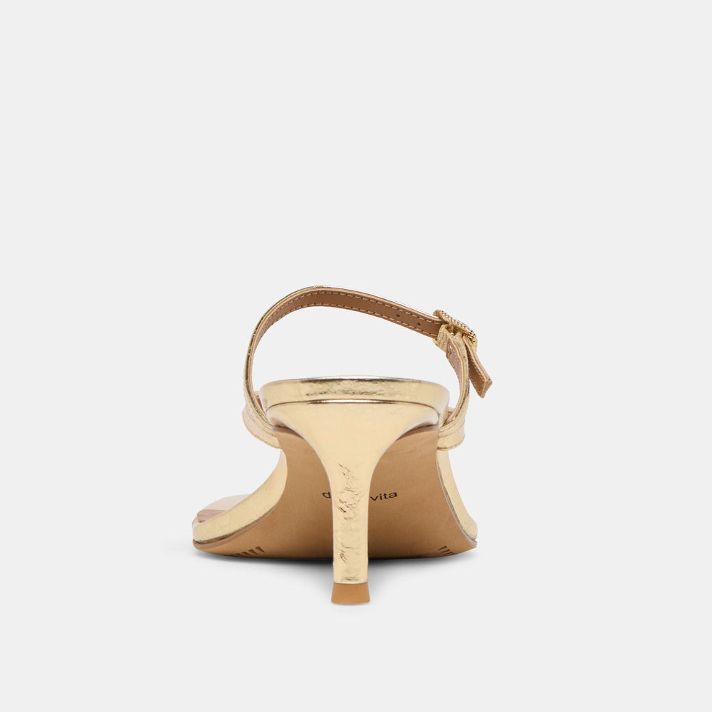 Biaga Gold Distressed Leather Heels | Dolce Vita Women