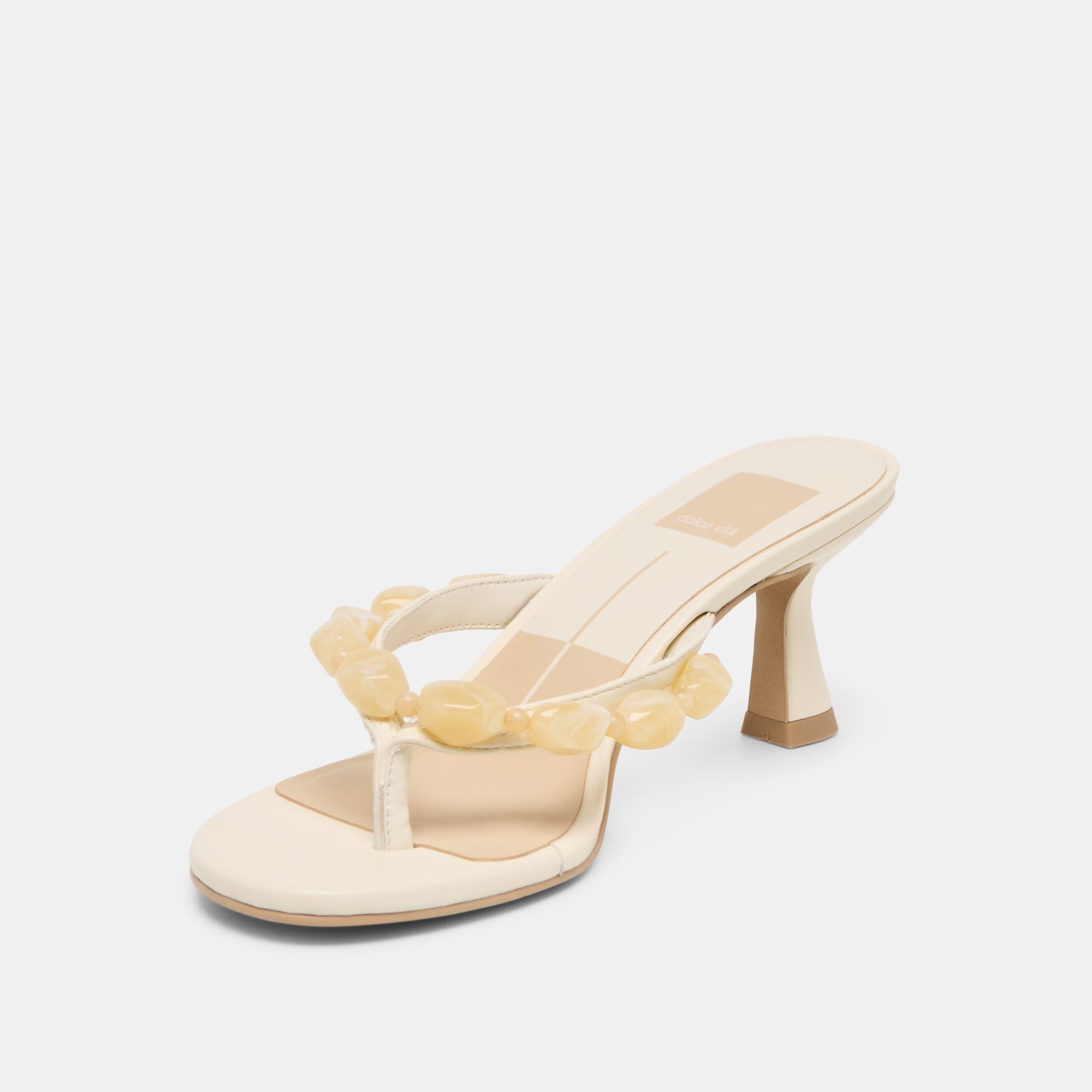 Daksie Off White Leather Heels | Women Dolce Vita