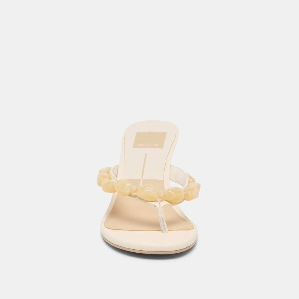 Daksie Off White Leather Heels | Women Dolce Vita