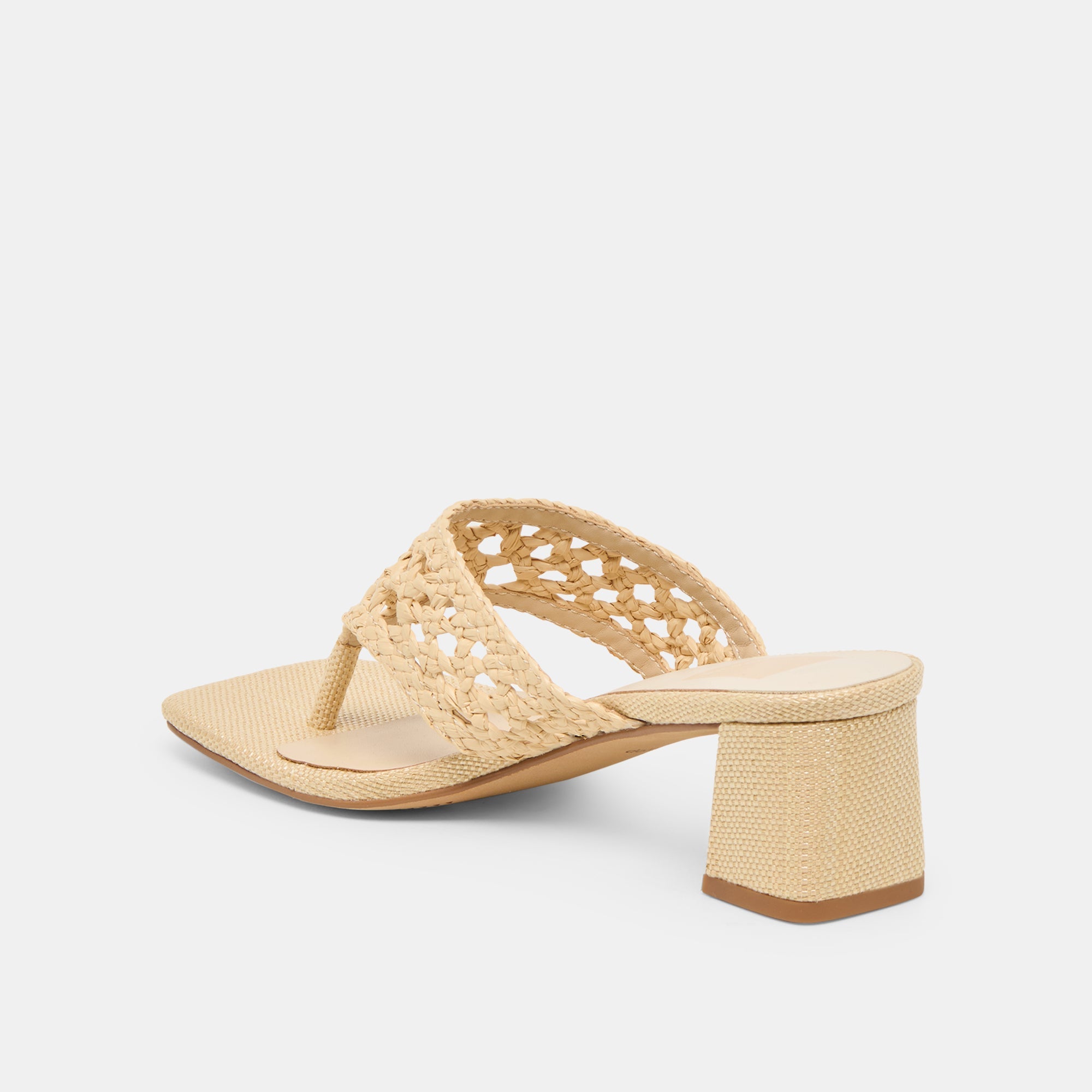Barlo Lt Natural Woven Raffia Heels | Dolce Vita Women