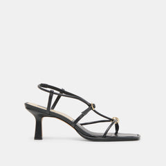 Mylee Black Leather Heels | Women Dolce Vita