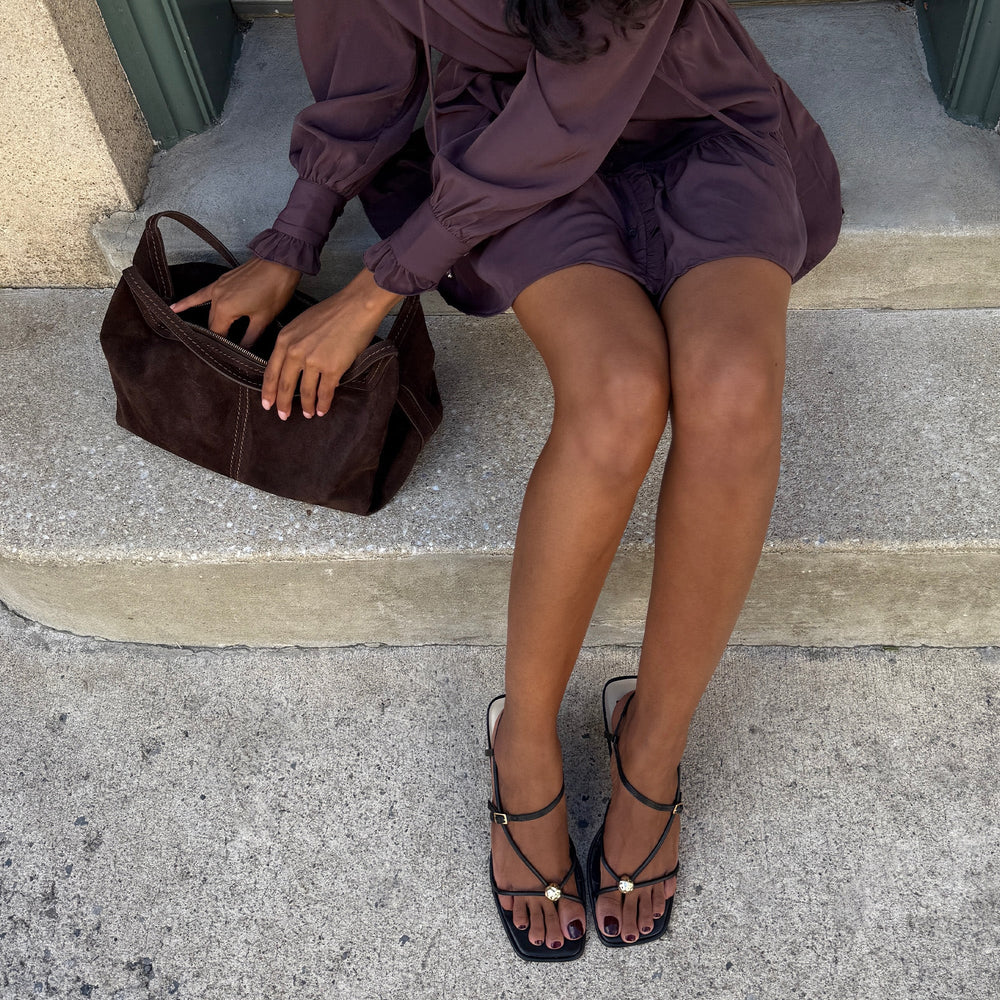 Mylee Black Leather Heels | Women Dolce Vita