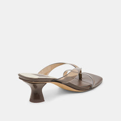 Brevel Vinyl Dk Brown Jelly Heels | Women Dolce Vita