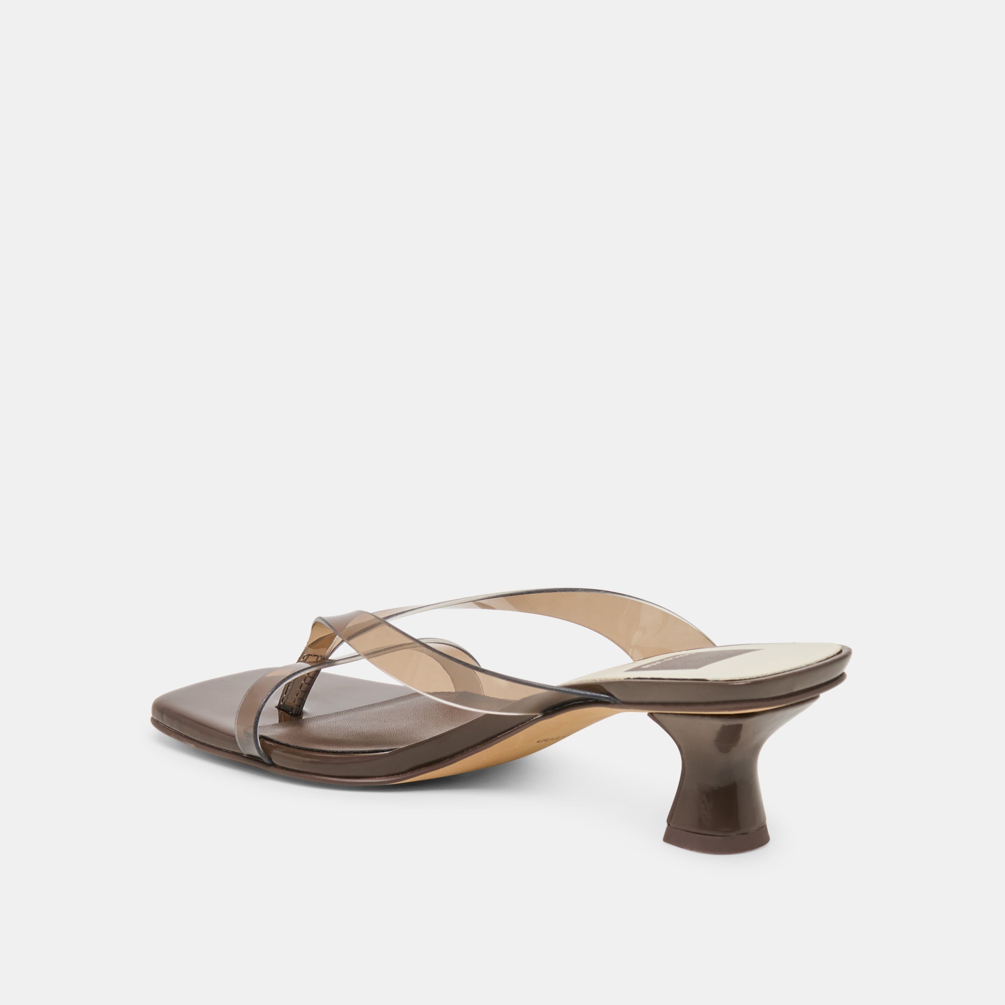 Brevel Vinyl Dk Brown Jelly Heels | Women Dolce Vita